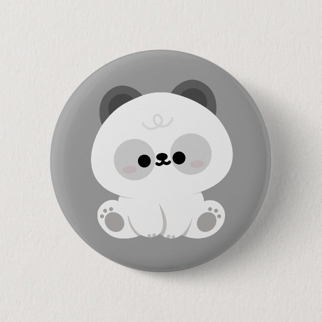 Chapa Redonda De 5 Cm Cute Panda (Anverso)