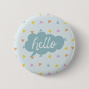 Chapa Redonda De 5 Cm Cute Pastel Hello