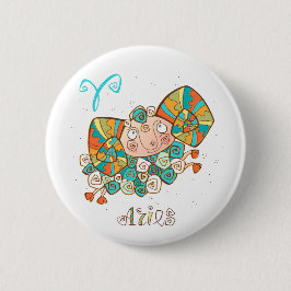 Chapa Redonda De 5 Cm Cute Personalizado Aries