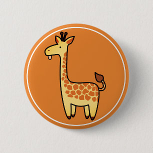 Chapa Redonda De 5 Cm Cute Personalizado Baby Giraffe