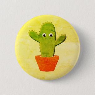Chapa Redonda De 5 Cm Cute Personalizado Cactus Pintura