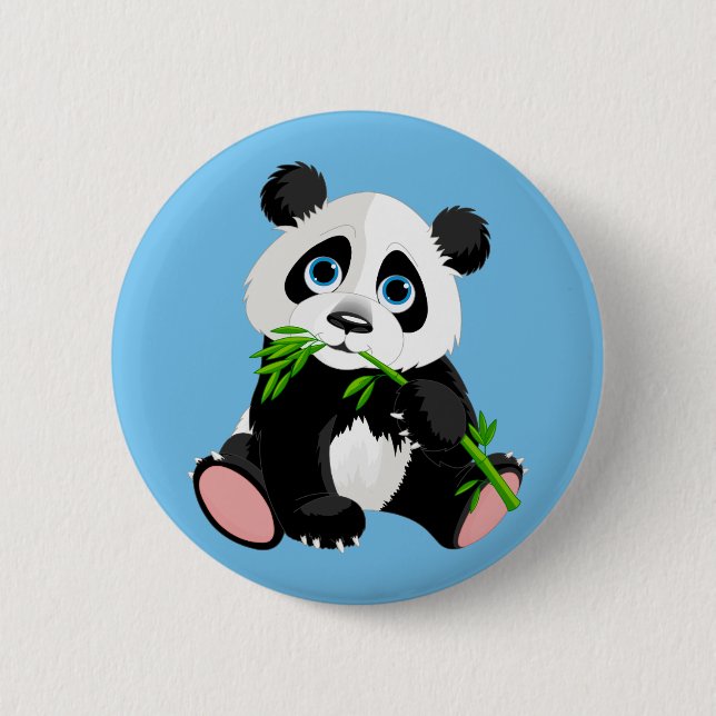 Chapa Redonda De 5 Cm Cute Personalizado Panda Bear (Anverso)