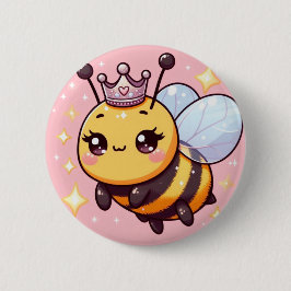 Chapa Redonda De 5 Cm Cute Personalizado Queen Bee