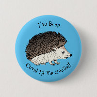 Cute prickly hedgehog cartoon illustration