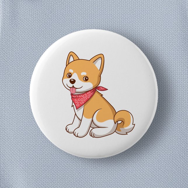 Chapa Redonda De 5 Cm Cute Puppy Dog Shiba Inu (Subido por el creador)