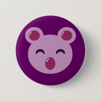 Chapa Redonda De 5 Cm Cute Purple Koala Bear