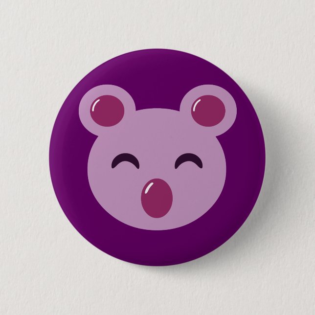 Chapa Redonda De 5 Cm Cute Purple Koala Bear (Anverso)