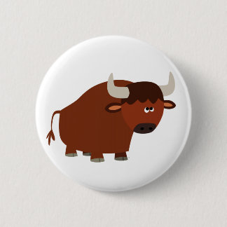 Chapa Redonda De 5 Cm Cute Shy Personalizado Bull