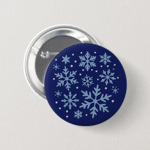 Chapa Redonda De 5 Cm Cute Snowflake Navidad Fiesta de Invierno Acogedor