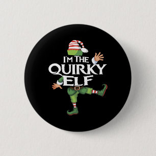 Chapa Redonda De 5 Cm Cute, soy el Navidad de la familia Quirky Elf