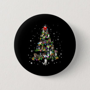 Chapa Redonda De 5 Cm Cute Sprollie Perro Árbol de Navidad Regalo Decora