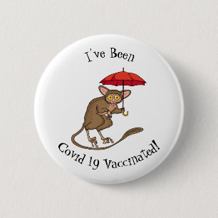 Chapa Redonda De 5 Cm Cute Tarsier con ilustracion personalizado paragua