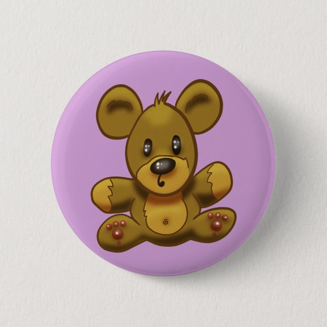 Chapa Redonda De 5 Cm Cute Teddy Bear (Anverso)