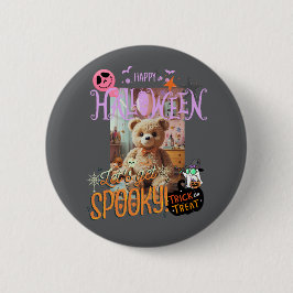 Chapa Redonda De 5 Cm Cute teddy bear Halloween,Kawaii,Pastel,Dreamyデザイン