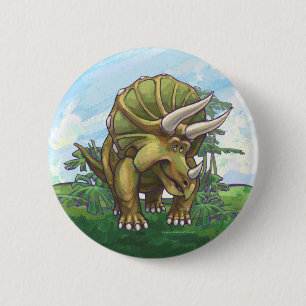 Chapa Redonda De 5 Cm Cute Triceratops