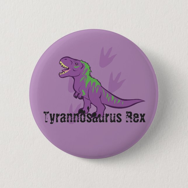 Chapa Redonda De 5 Cm Cute Tyrannosaurus Rex (Anverso)