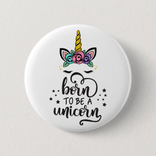 Chapa Redonda De 5 Cm Cute Unicornio Mágico Colorido