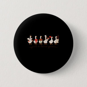 Chapa Redonda De 5 Cm Cute Valentine Silly Goose Solo Un Ganso De Amor P