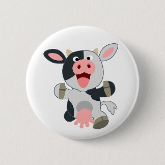 Chapa Redonda De 5 Cm Cute y alegre vaca Personalizado