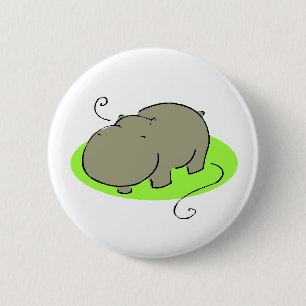 Chapa Redonda De 5 Cm CuteHippoPin