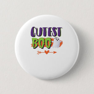 Chapa Redonda De 5 Cm Cutest Boo Halloween Funny Casual