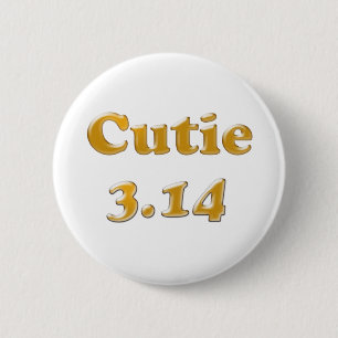 Chapa Redonda De 5 Cm Cutie 3.14 Pi Day