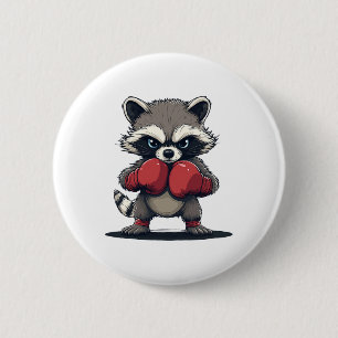 Chapa Redonda De 5 Cm Cuto Boxeo Raccoon Costuma Para Deportes Y Guantes