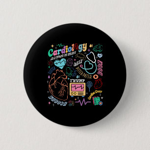 Chapa Redonda De 5 Cm Cvicu Enfermera Cardiaca Anatomía Retro Cardiologí