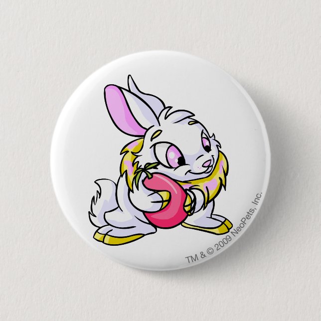 Chapa Redonda De 5 Cm Cybunny amarillo que abraza Negg (Anverso)