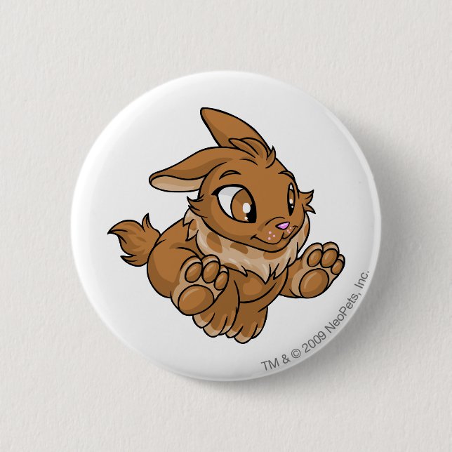 Chapa Redonda De 5 Cm Cybunny Brown (Anverso)