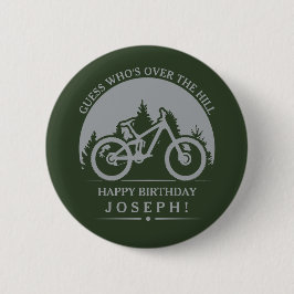 Chapa Redonda De 5 Cm Cycling Cyclist Happy Birthday Personalized