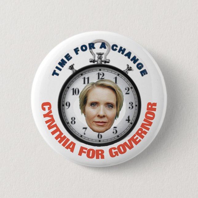 Chapa Redonda De 5 Cm Cynthia Nixon 2018 (Anverso)