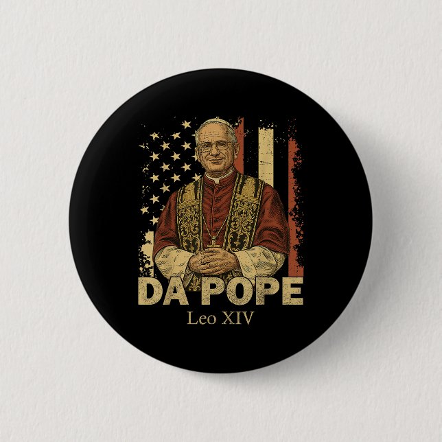 Chapa Redonda De 5 Cm Da Pope Leo (Anverso)