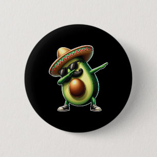 Chapa Redonda De 5 Cm Dabbing Aguacate Funny Vegan Food Lover Cinco De M