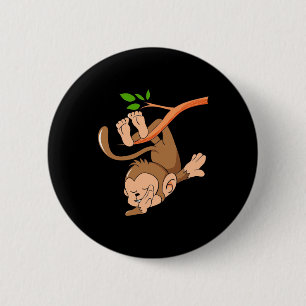 Chapa Redonda De 5 Cm Dabbing Dance Monkey