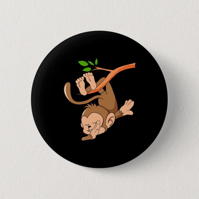 Chapa Redonda De 5 Cm Dabbing Dance Monkey (Anverso)