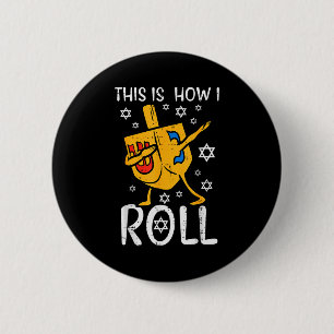 Chapa Redonda De 5 Cm Dabbing Dreidel Feo Hanukkah Divertido Chanukah Ho