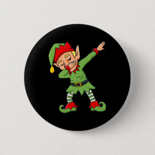 Chapa Redonda De 5 Cm Dabbing Elf Fun Navidades Niños Chicas Niños Dab X