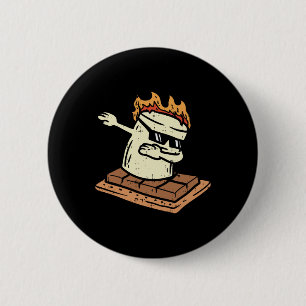 Chapa Redonda De 5 Cm Dabbing Smore Malvavisco Lindo Baile Dab Camping C