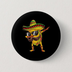 Chapa Redonda De 5 Cm Dabbing Taco Cinco De Mayo Niños Masculinos Comida