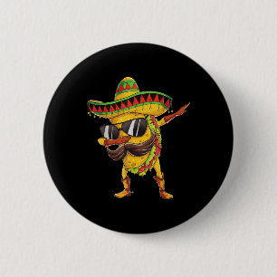 Chapa Redonda De 5 Cm Dabbing Taco Cinco De Mayo Niños Masculinos Comida