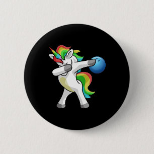 Chapa Redonda De 5 Cm Dabbing Unicorn Bowler Bowler Dab Dance Rai