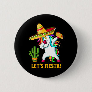 Chapa Redonda De 5 Cm Dabbing Unicorn Funny Cinco De Mayo niños Chicas d