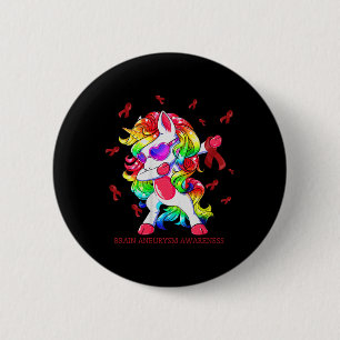 Chapa Redonda De 5 Cm Dabbing Unicorn Sensibilización sobre el neuralism
