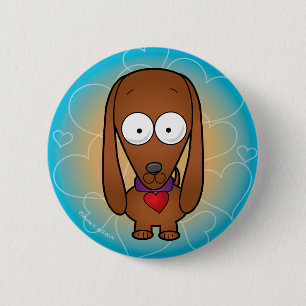 Chapa Redonda De 5 Cm Dachshund