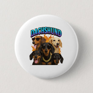 Chapa Redonda De 5 Cm Dachshund