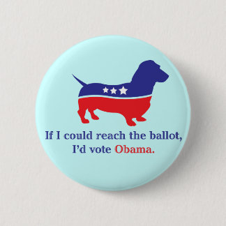 Chapa Redonda De 5 Cm Dachshund 4 Obama