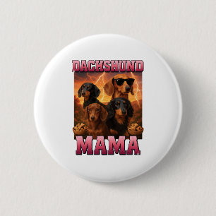 Chapa Redonda De 5 Cm Dachshund Mama