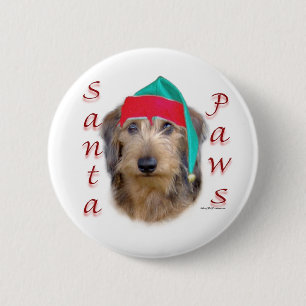 Chapa Redonda De 5 Cm Dachshund Santa Paws