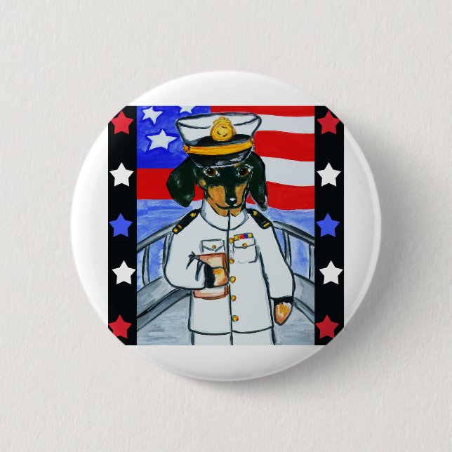 Chapa Redonda De 5 Cm Dachshunds (Anverso)